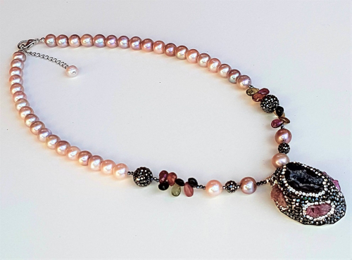 Coliere perle naturale/ perle seashell